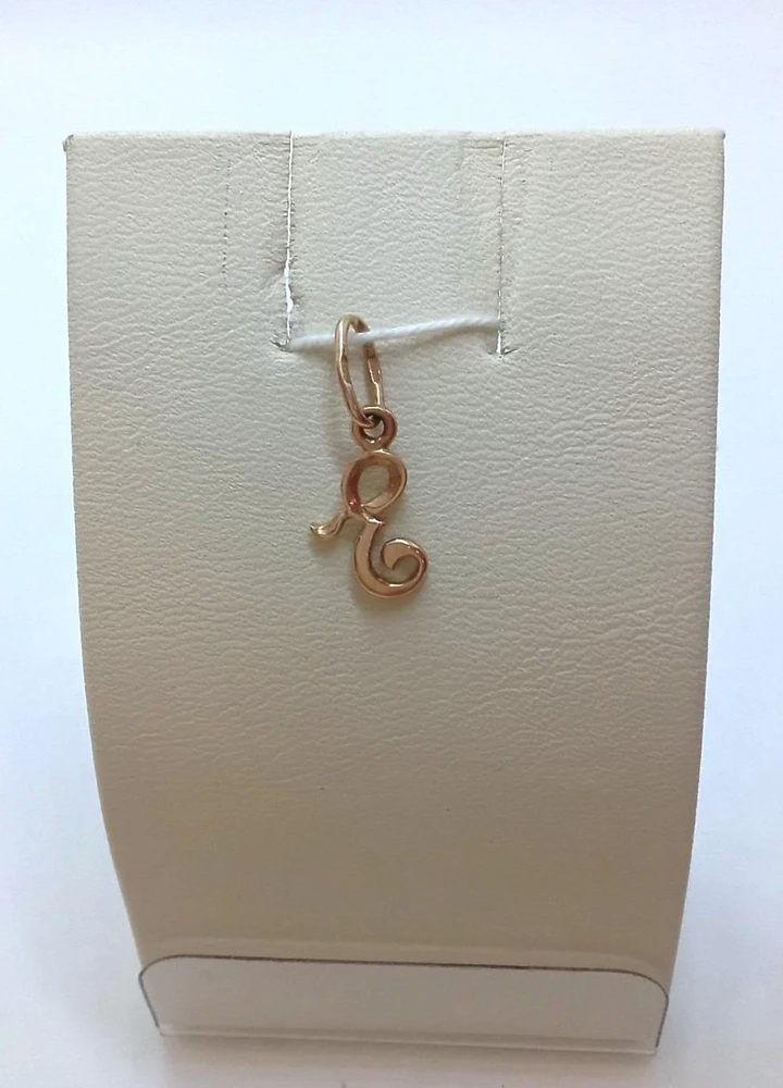 Подвес с фианитом из красного золота 585 пробы