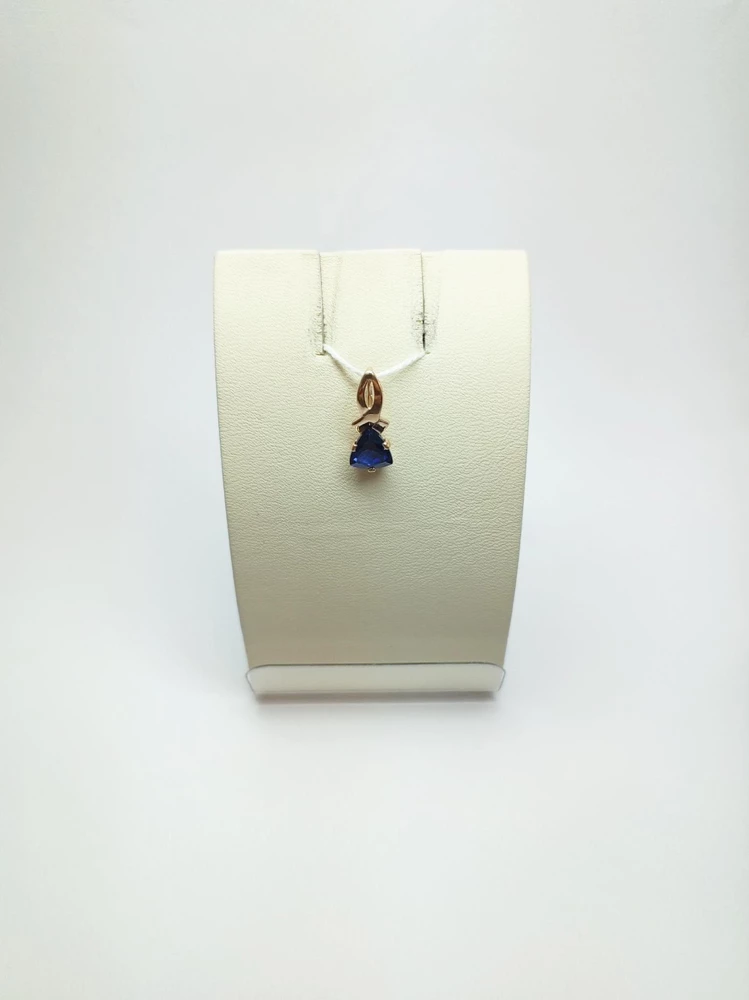 Подвес с фианитом из красного золота 585 пробы