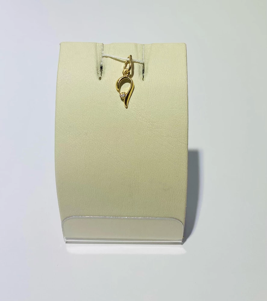 Подвес с фианитом из красного золота 585 пробы