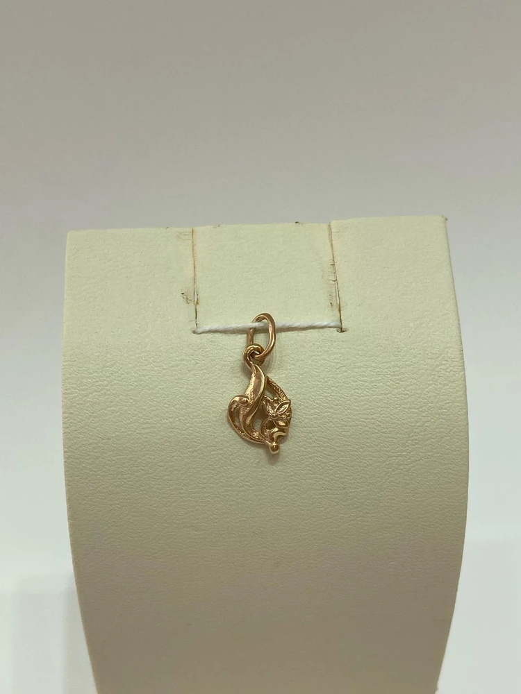 Подвес из красного золота 585 пробы