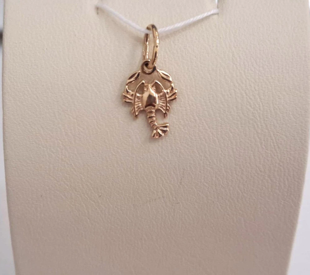 Подвес из красного золота 585 пробы