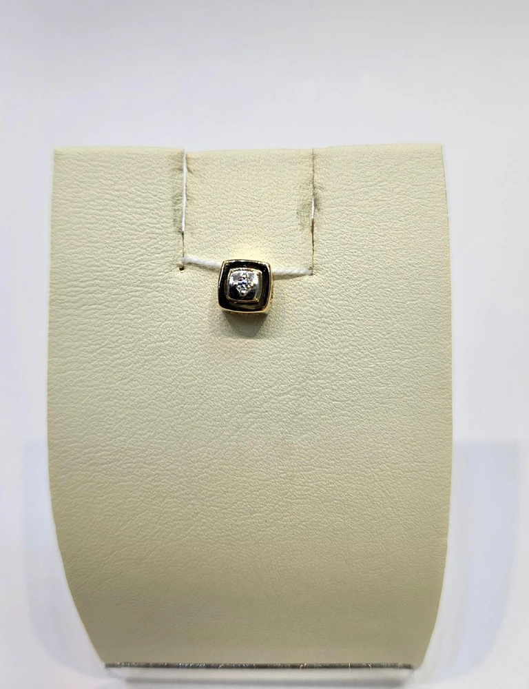 Подвес с фианитом из красного золота 585 пробы