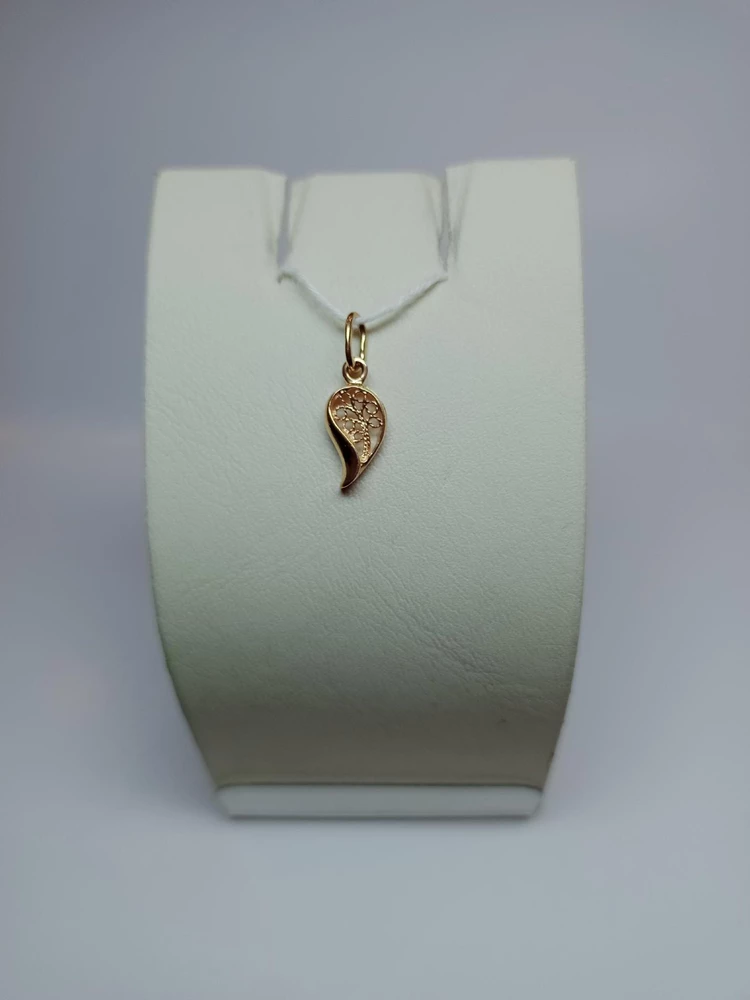 Подвес из красного золота 585 пробы