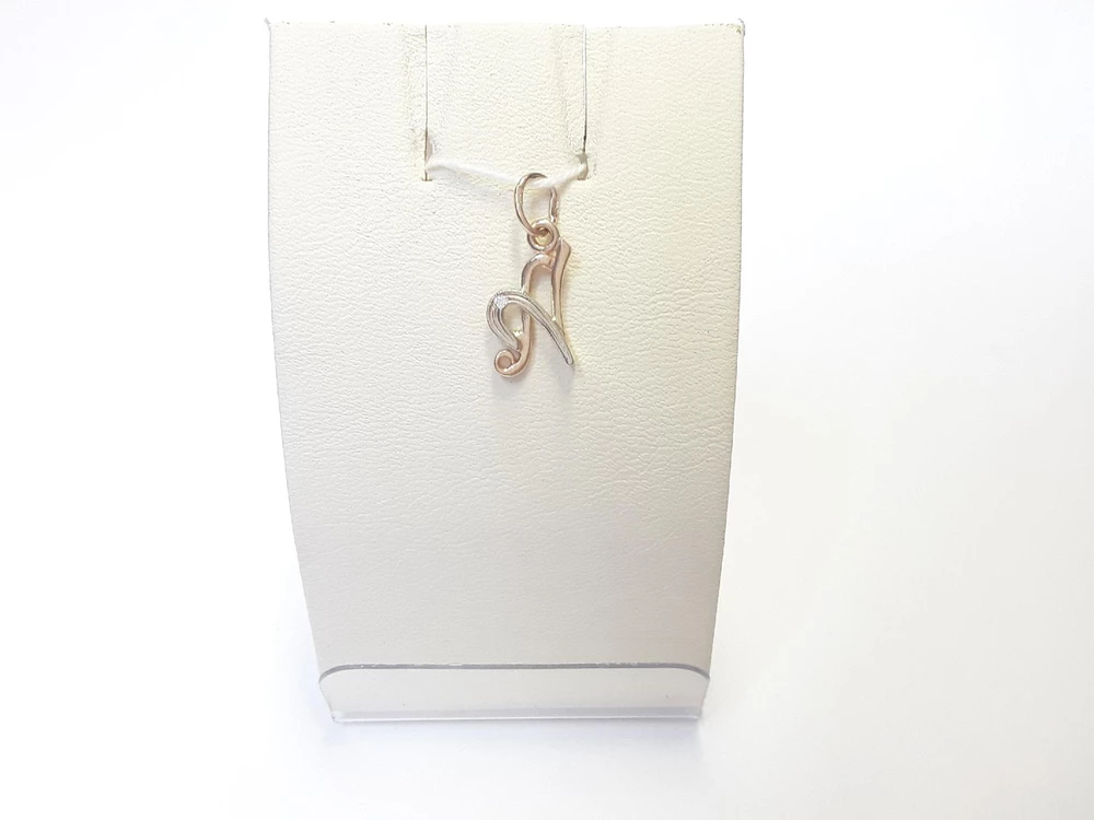 Подвес с фианитом из красного золота 585 пробы