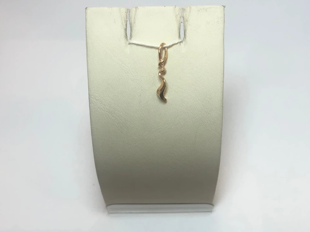 Подвес с фианитом из красного золота 585 пробы