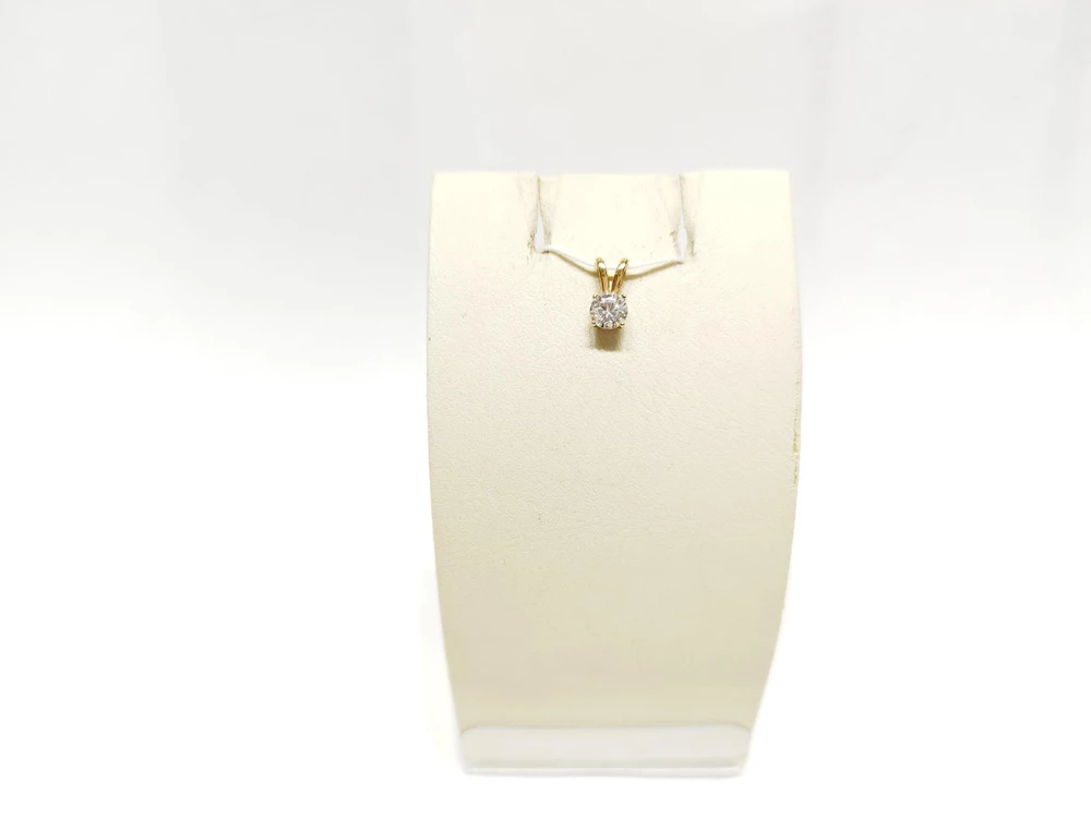 Подвес с фианитом из красного золота 585 пробы