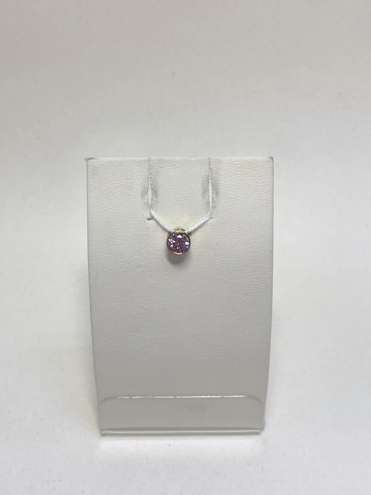 Подвес с фианитом из красного золота 585 пробы