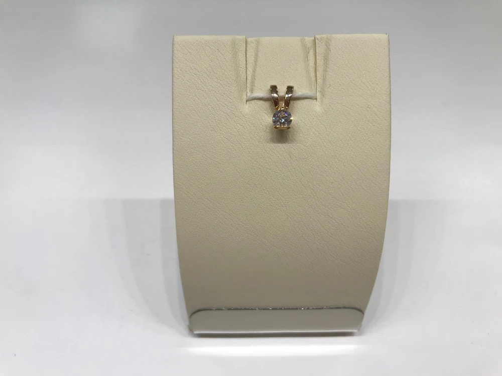 Подвес с фианитом из красного золота 585 пробы