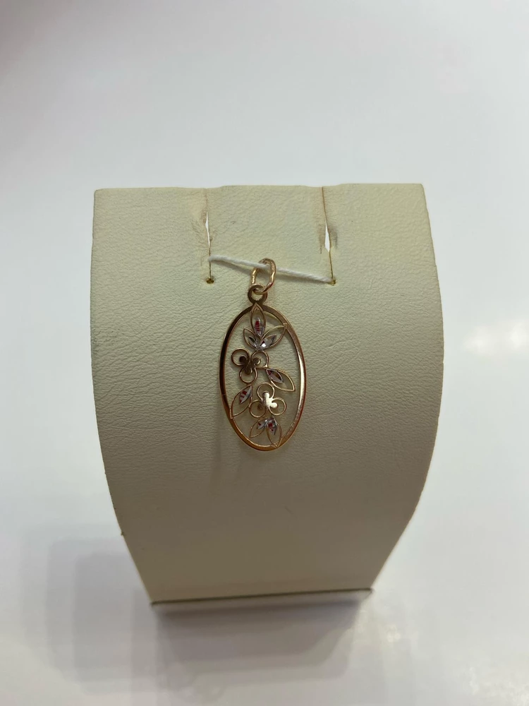 Подвес из красного золота 585 пробы