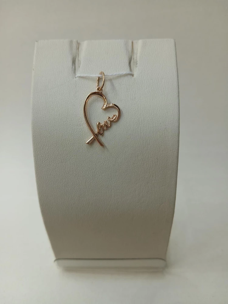 Подвес из красного золота 585 пробы