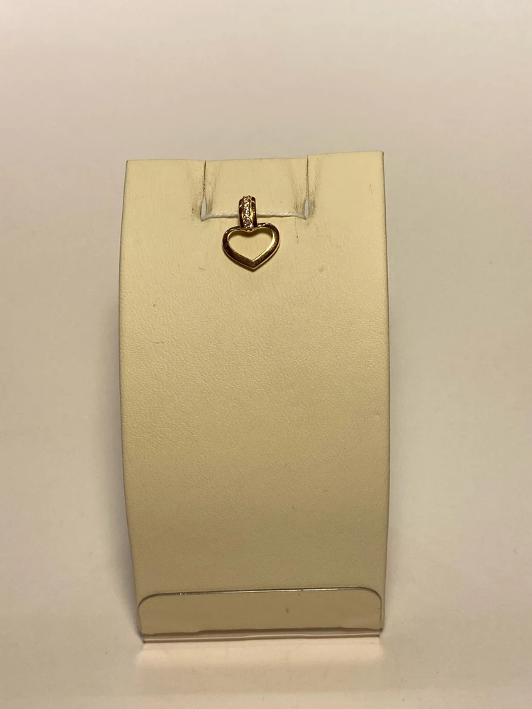 Подвес с фианитом из красного золота 585 пробы