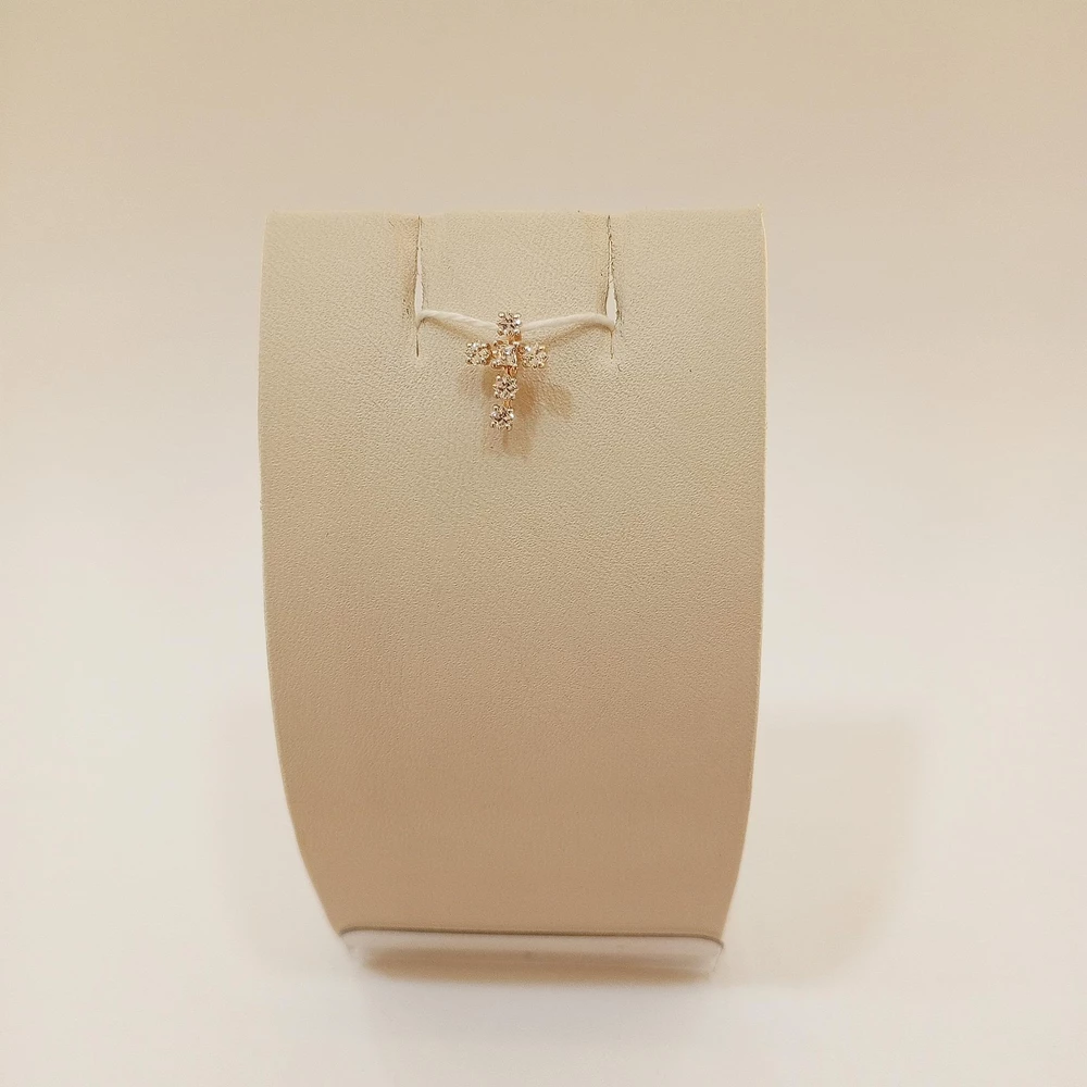 Подвес с фианитом из красного золота 585 пробы