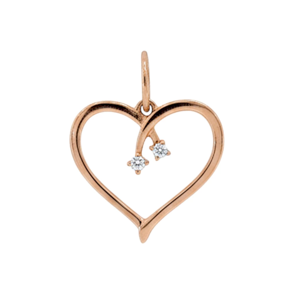 Подвес с бриллиантом из красного золота 585 пробы