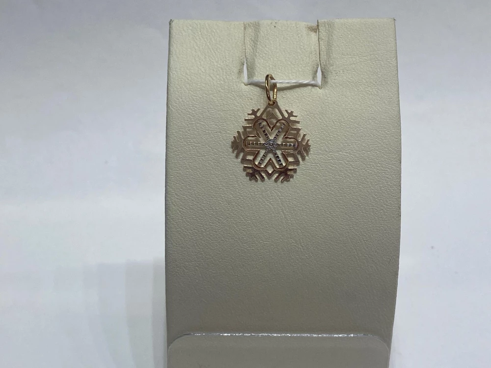 Подвес из красного золота 585 пробы