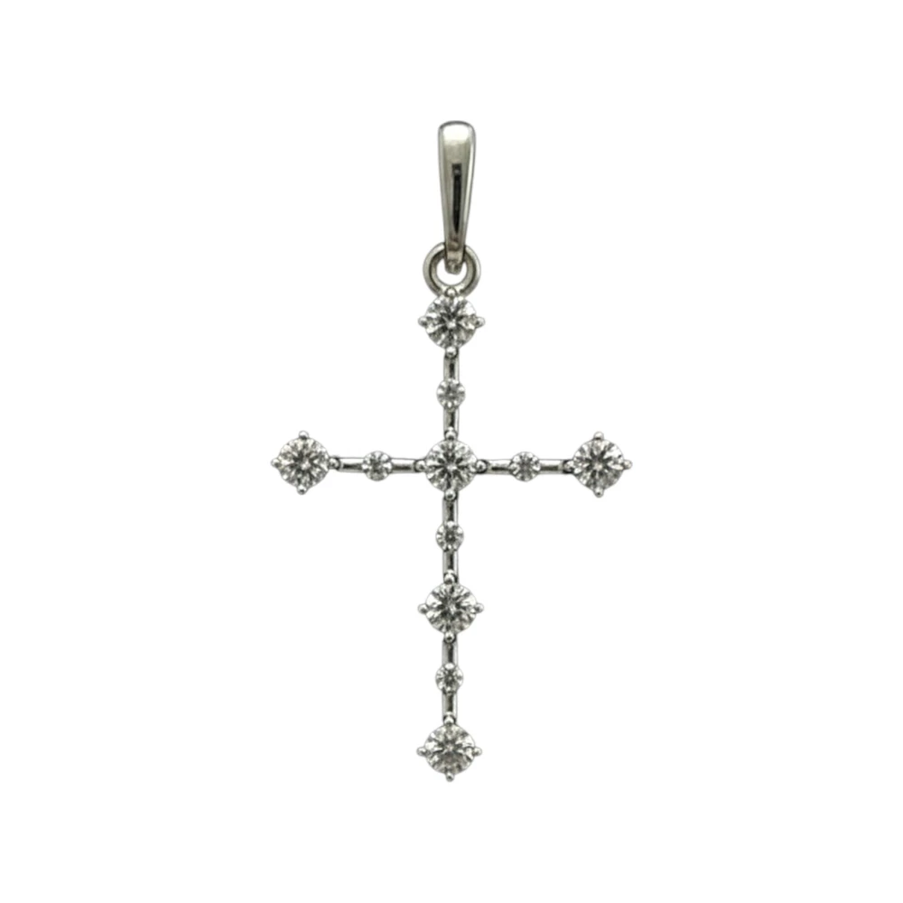 Подвес с бриллиантом из белого золота 585 пробы