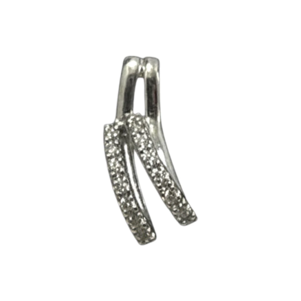 Подвес с бриллиантом из белого золота 585 пробы