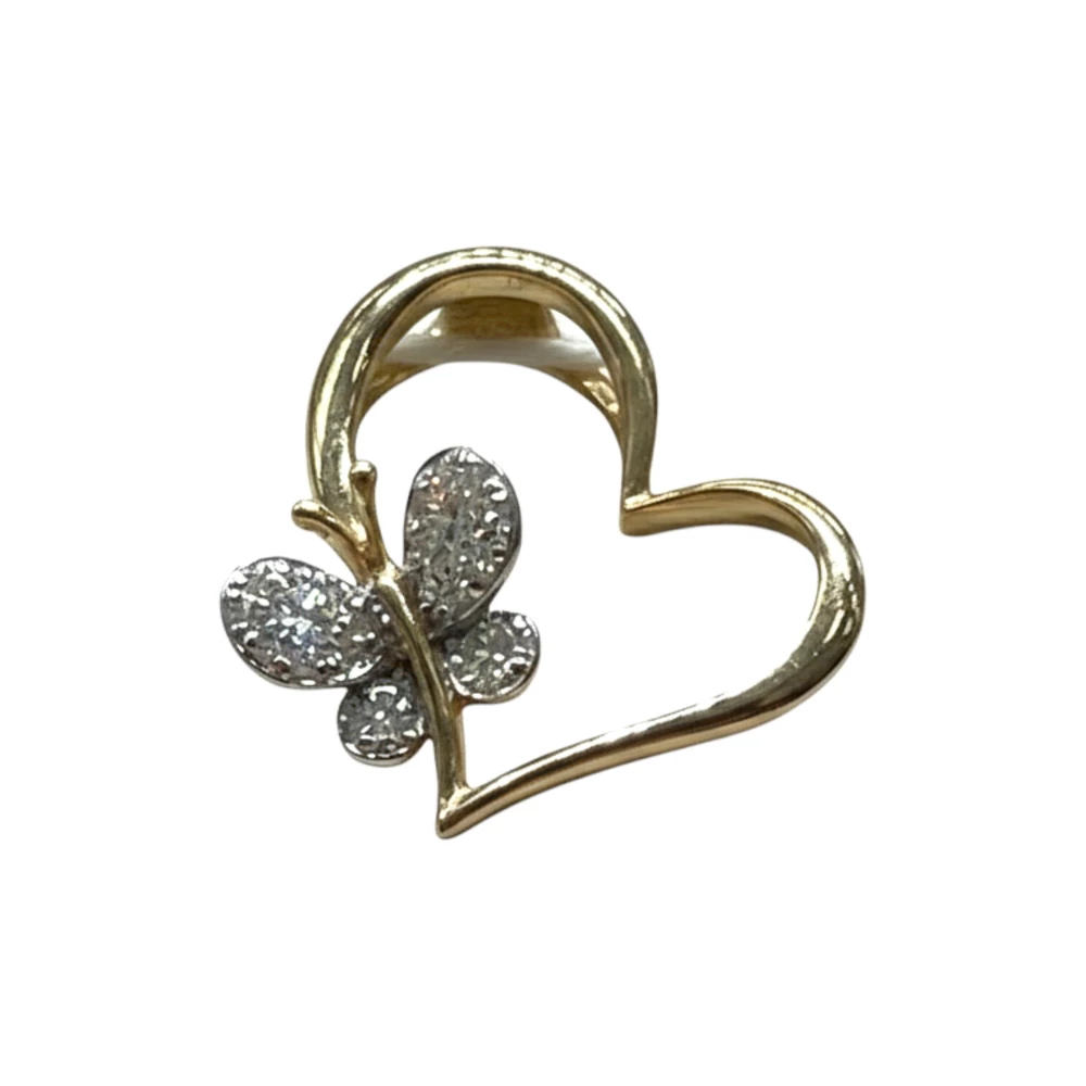 Подвес с бриллиантом из красного золота 585 пробы