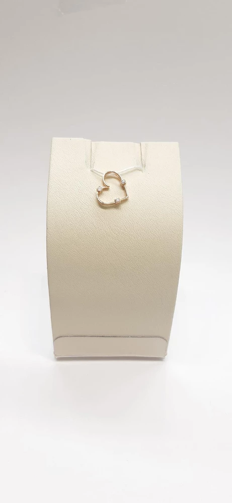 Подвес с фианитом из красного золота 585 пробы