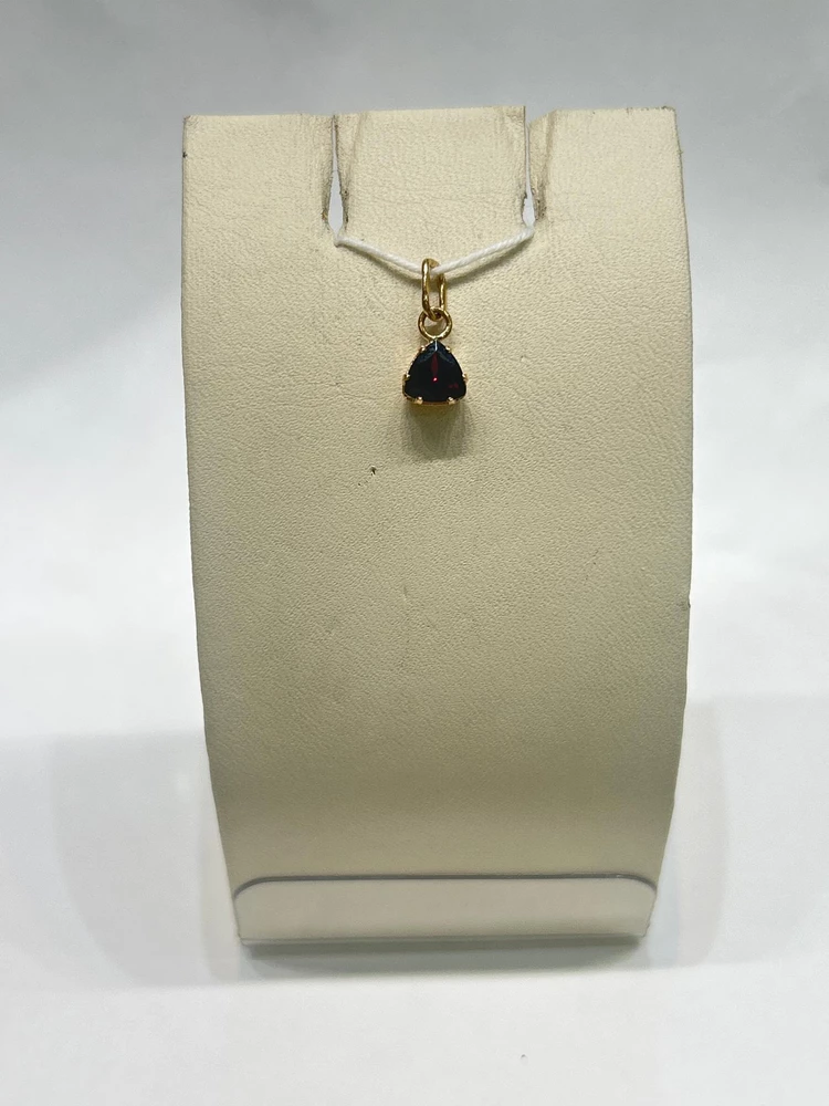 Подвес с гранатом из красного золота 585 пробы