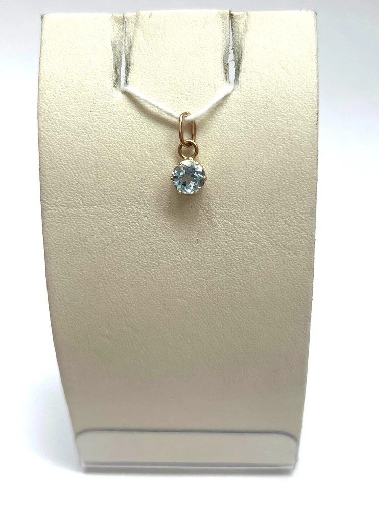 Подвес с топазом из красного золота 585 пробы