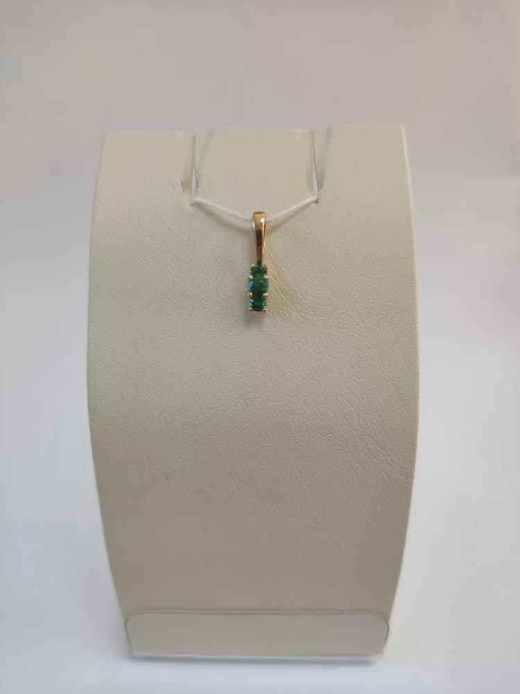 Подвес с фианитом из красного золота 585 пробы