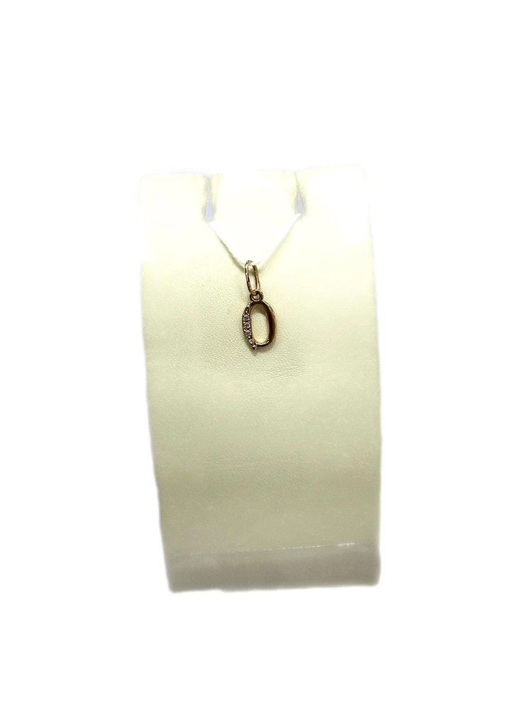 Подвес с фианитом из красного золота 585 пробы