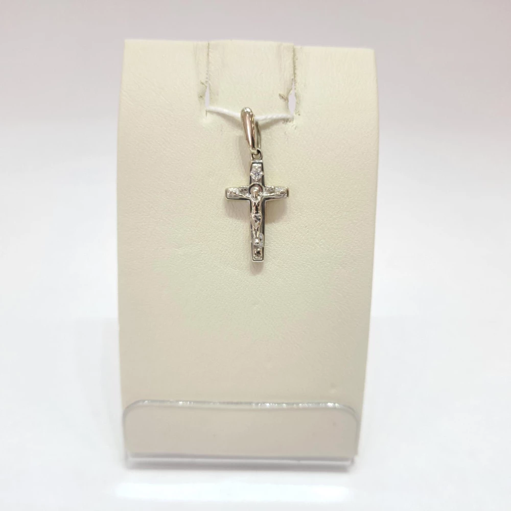 Подвес с бриллиантом из белого золота 500 пробы