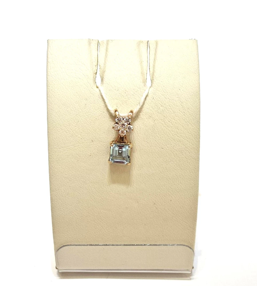 Подвес с топазом из красного золота 585 пробы