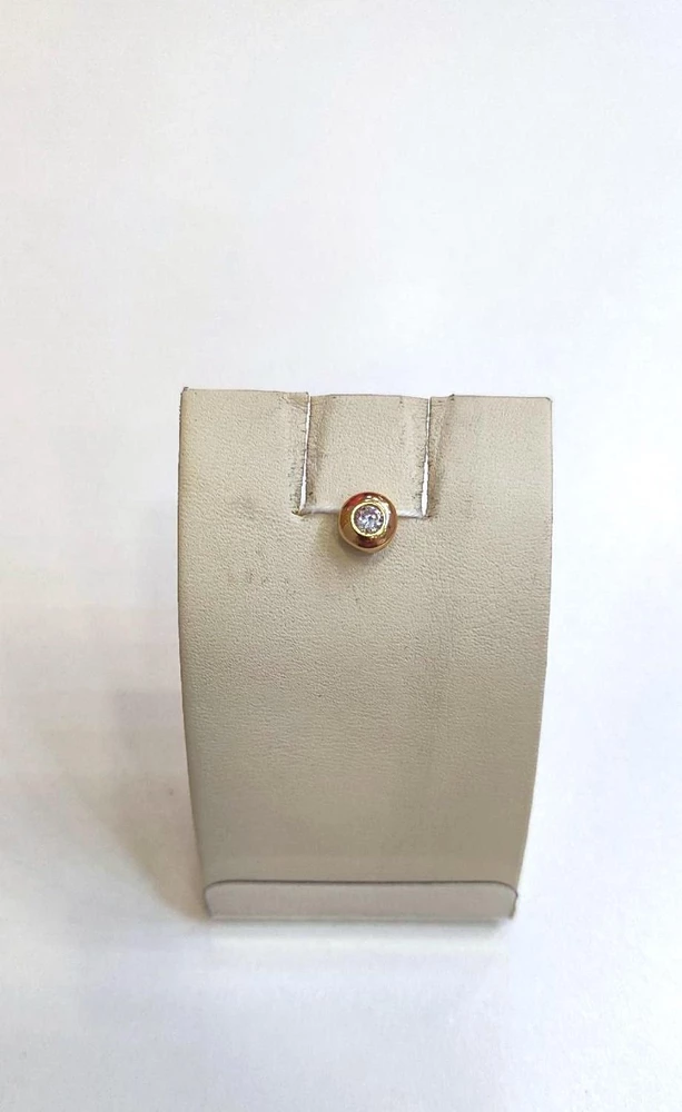 Подвес с фианитом из красного золота 585 пробы