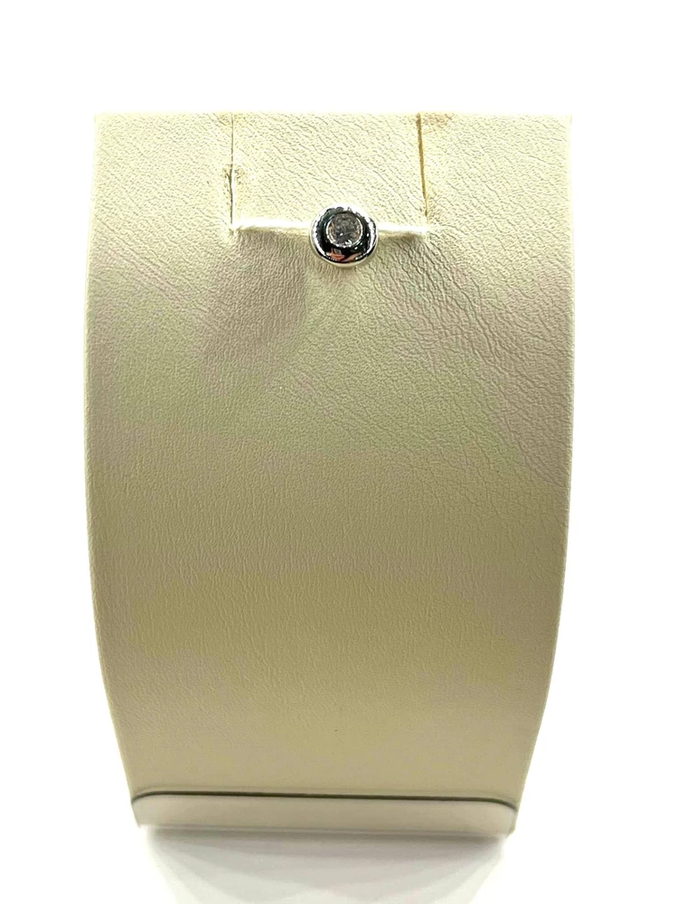 Подвес с фианитом из белого золота 585 пробы