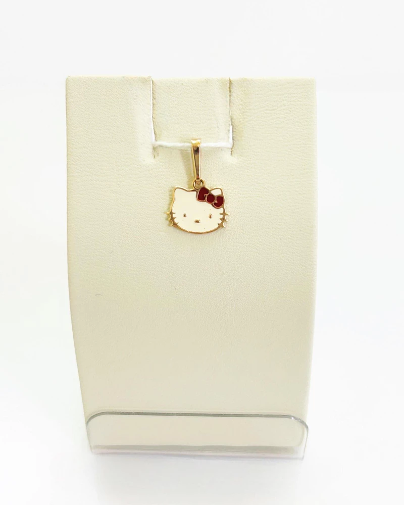 Подвес с эмалью из красного золота 585 пробы