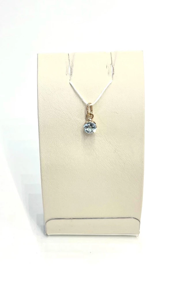 Подвес с топазом из красного золота 585 пробы