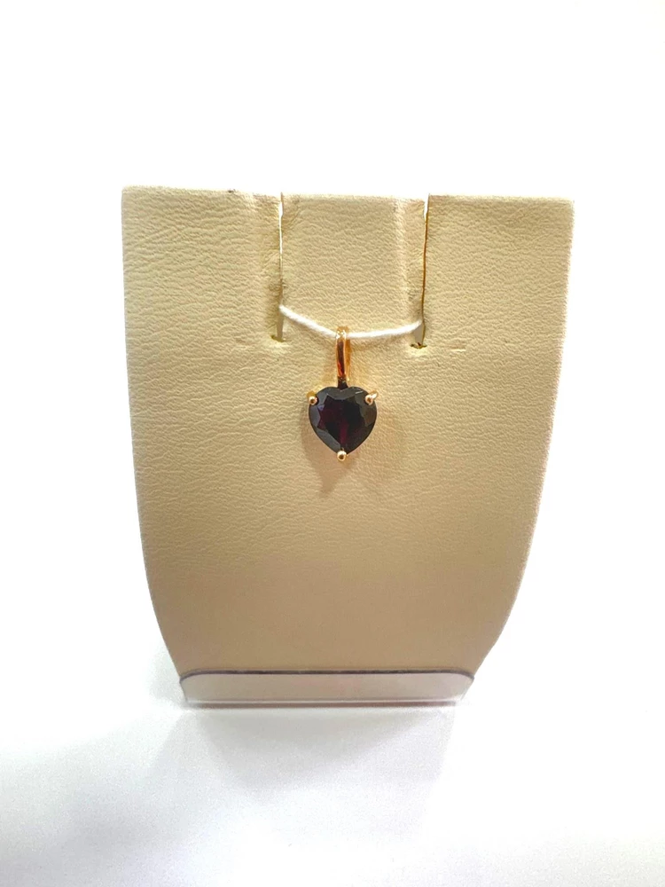 Подвес с гранатом из красного золота 585 пробы