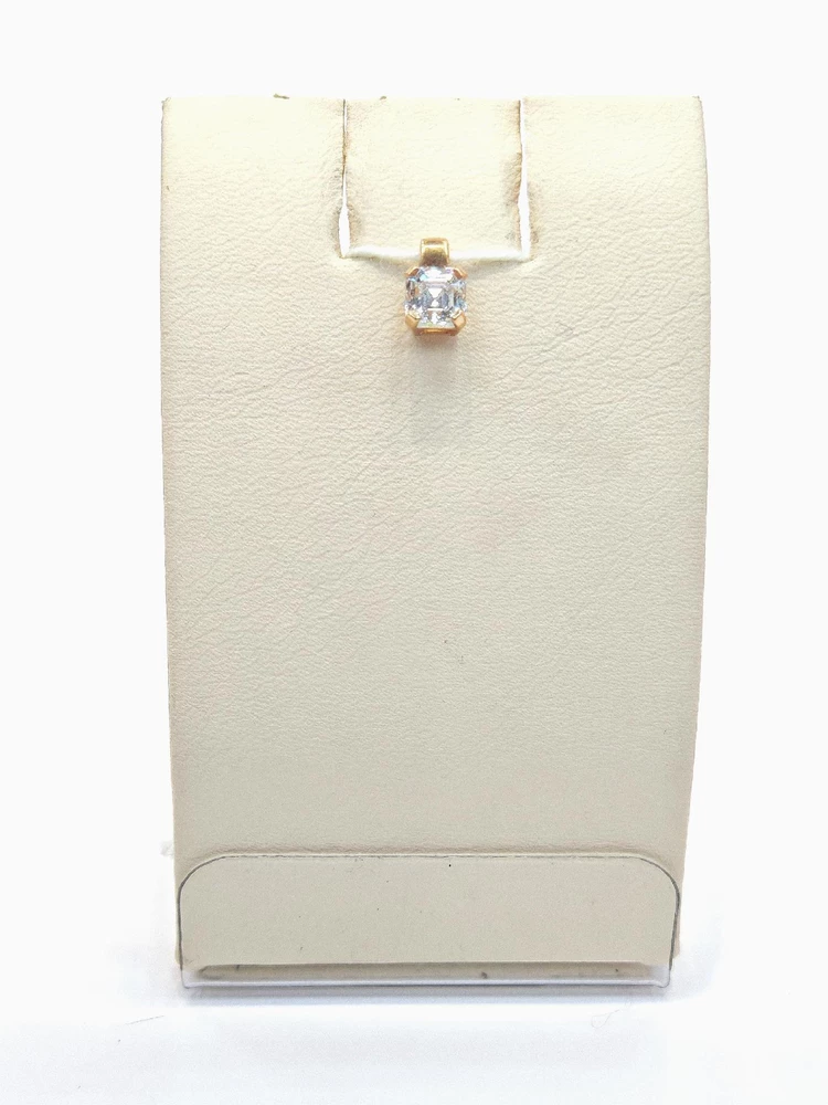 Подвес с фианитом из красного золота 585 пробы