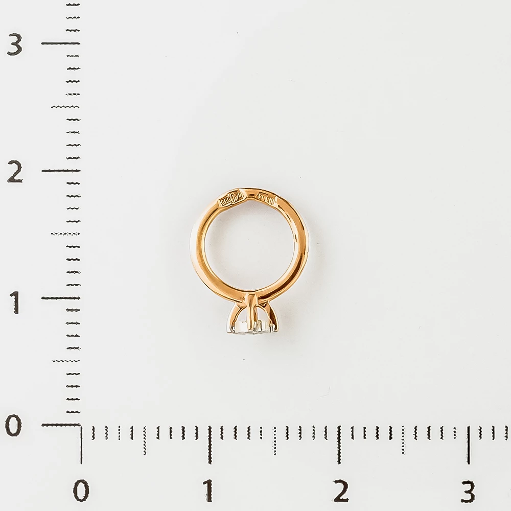 Подвес с бриллиантом из красного золота 585 пробы