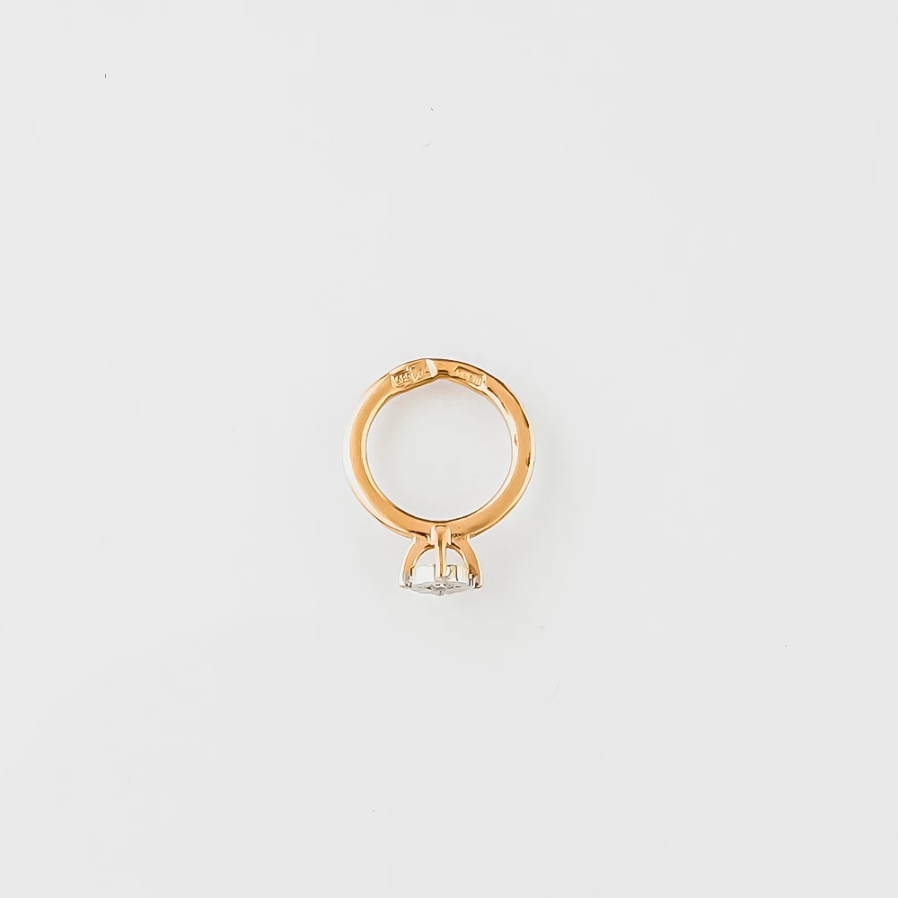 Подвес с бриллиантом из красного золота 585 пробы