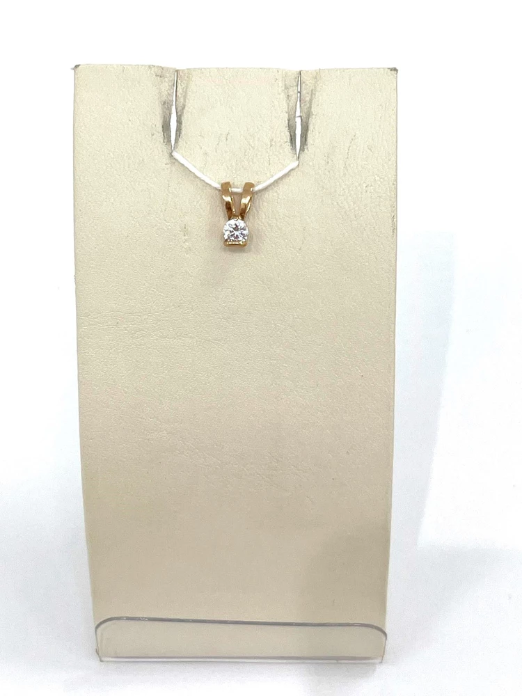 Подвес с фианитом из красного золота 585 пробы