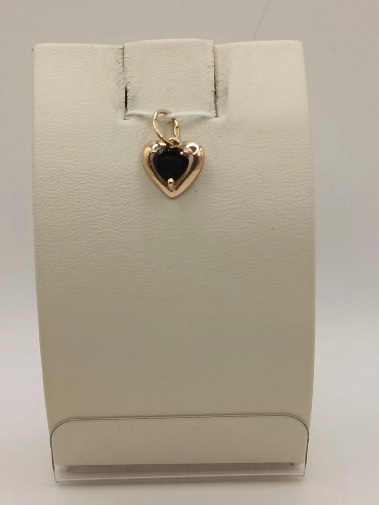 Подвес с гранатом из красного золота 585 пробы