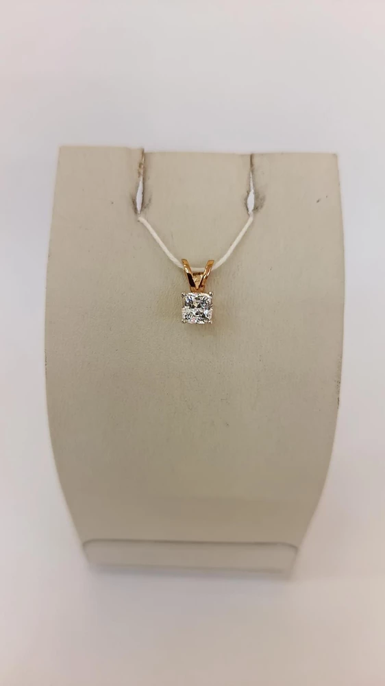 Подвес с фианитом из красного золота 375 пробы