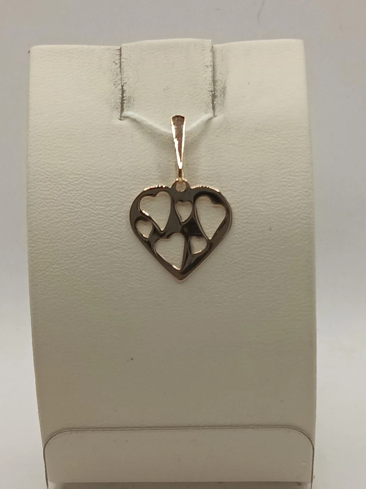 Подвес из красного золота 585 пробы