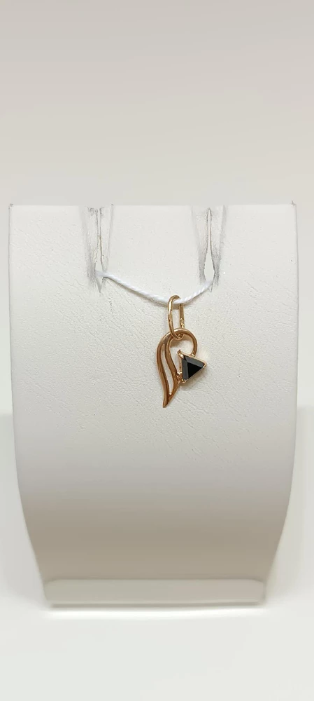 Подвес с агатом из красного золота 585 пробы