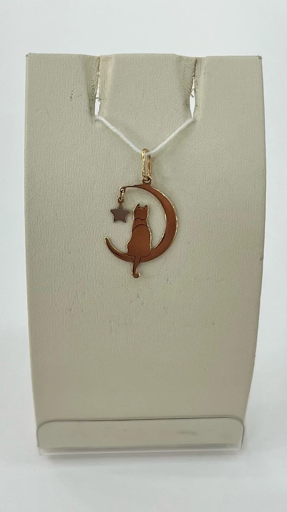 Подвес из красного золота 585 пробы