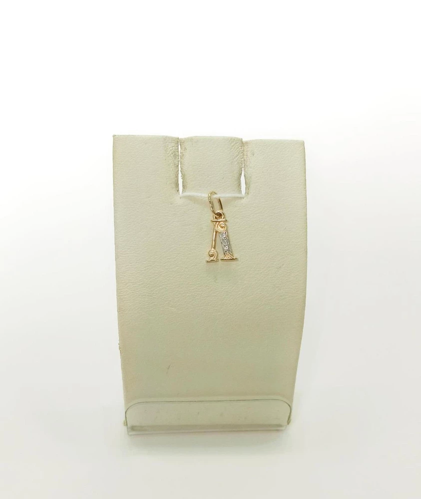 Подвес с фианитом из красного золота 585 пробы