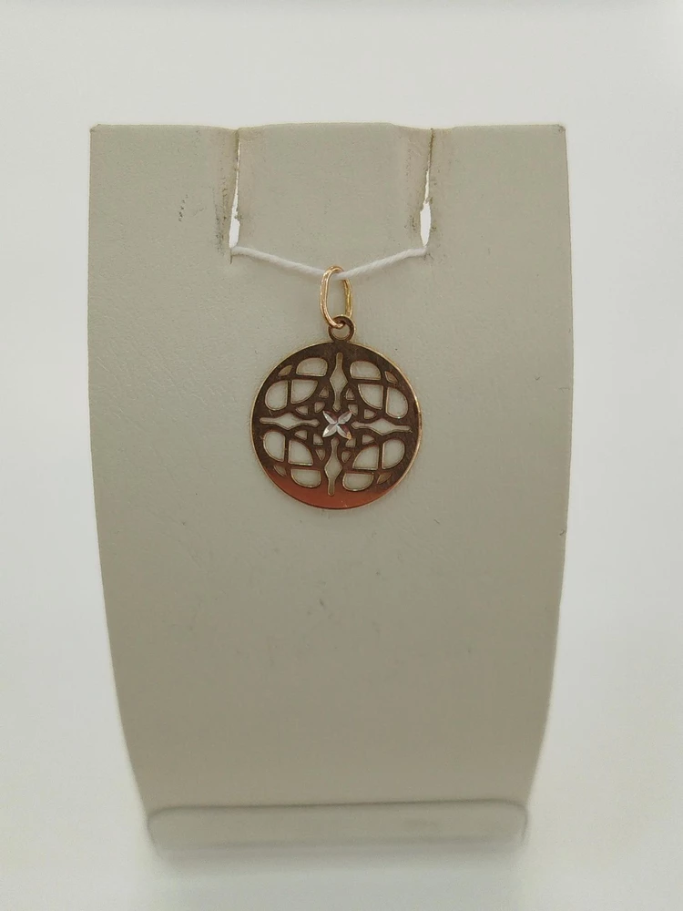 Подвес из красного золота 585 пробы