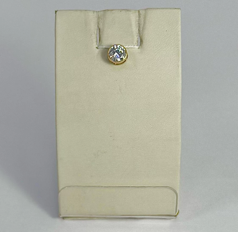 Подвес с фианитом из красного золота 585 пробы