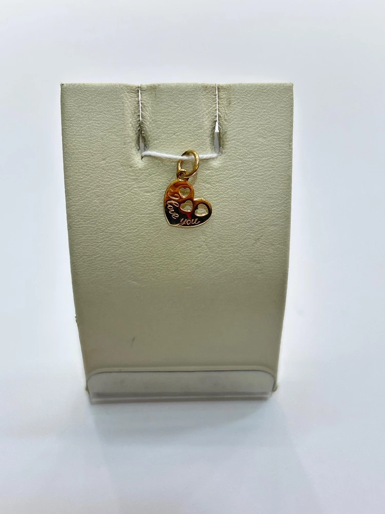 Подвес из красного золота 585 пробы