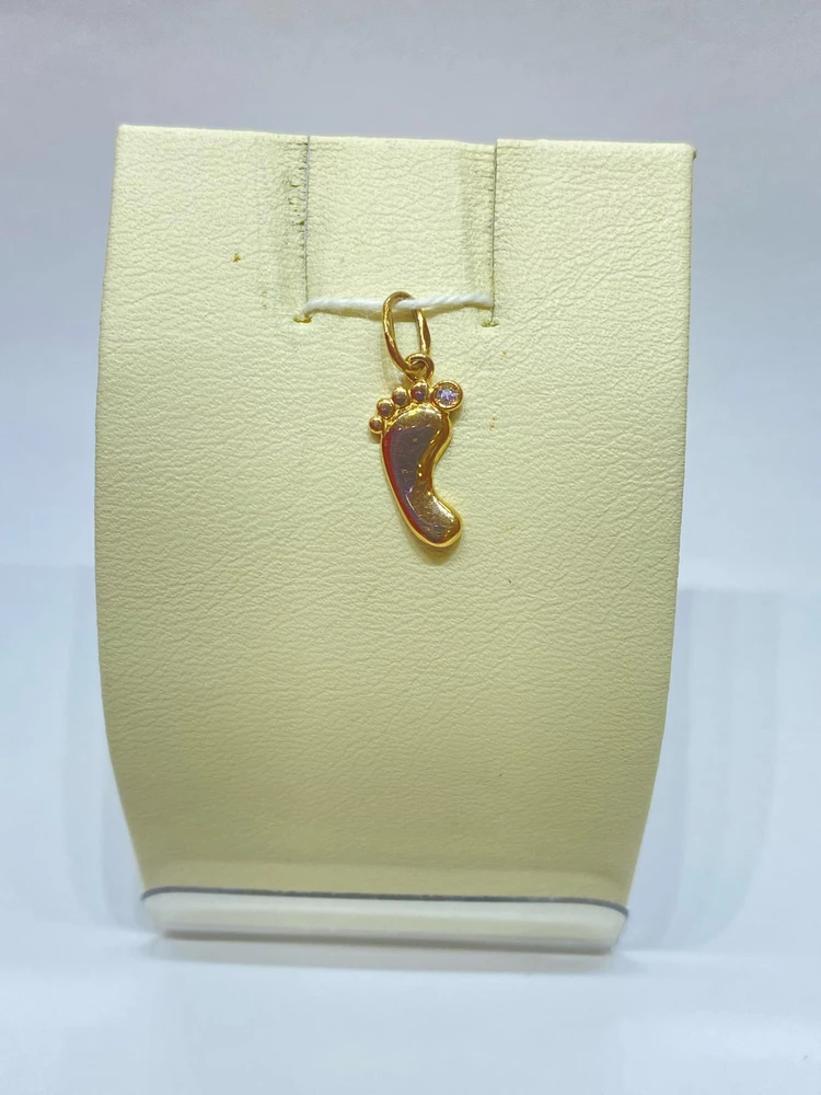 Подвес с фианитом из красного золота 585 пробы