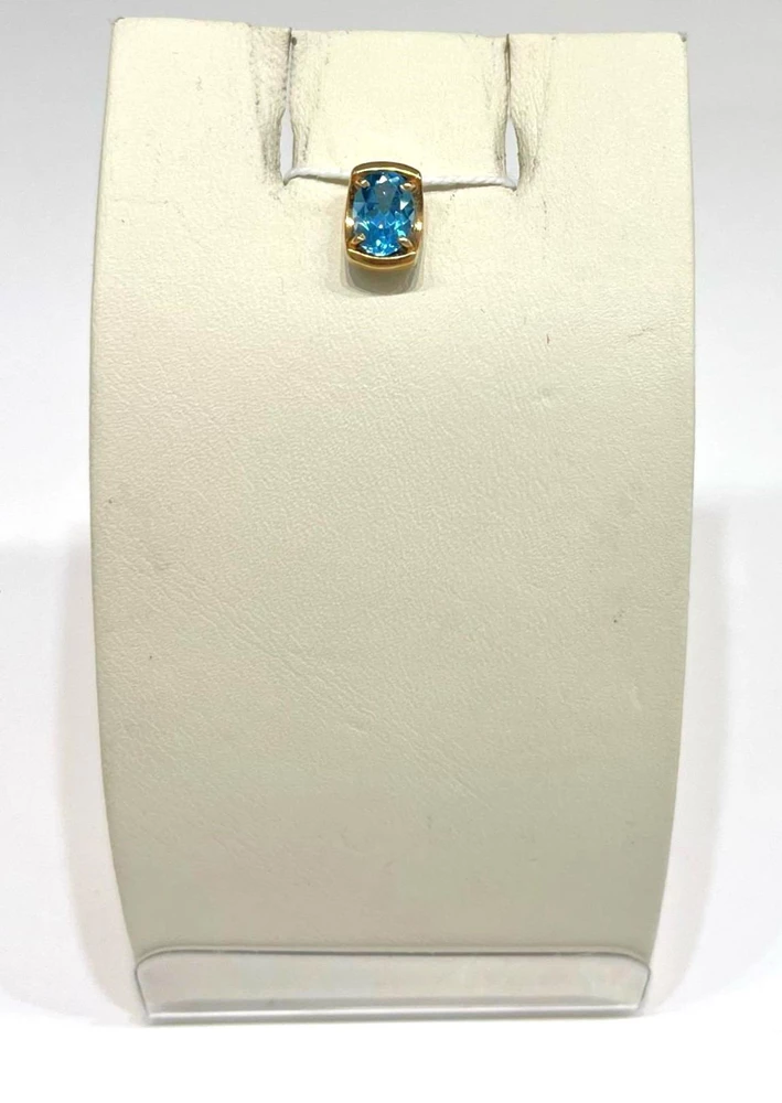 Подвес с топазом из красного золота 585 пробы