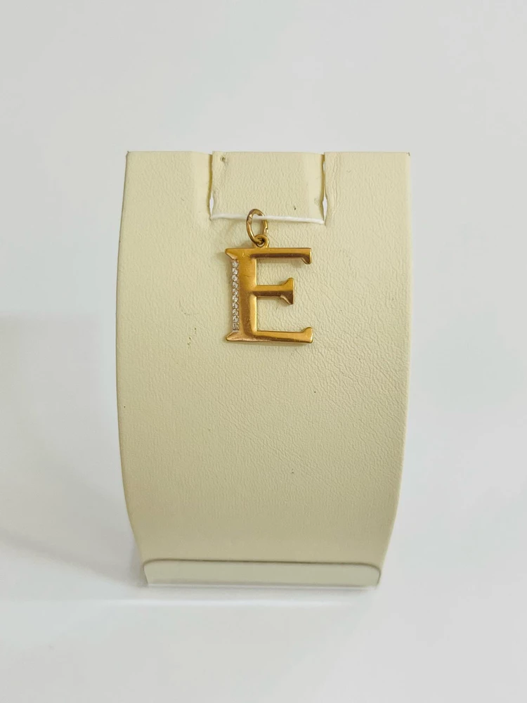 Подвес с фианитом из красного золота 375 пробы