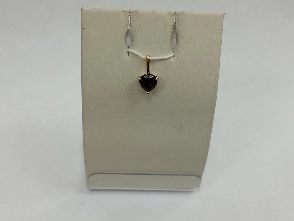 Подвес с гранатом из красного золота 585 пробы